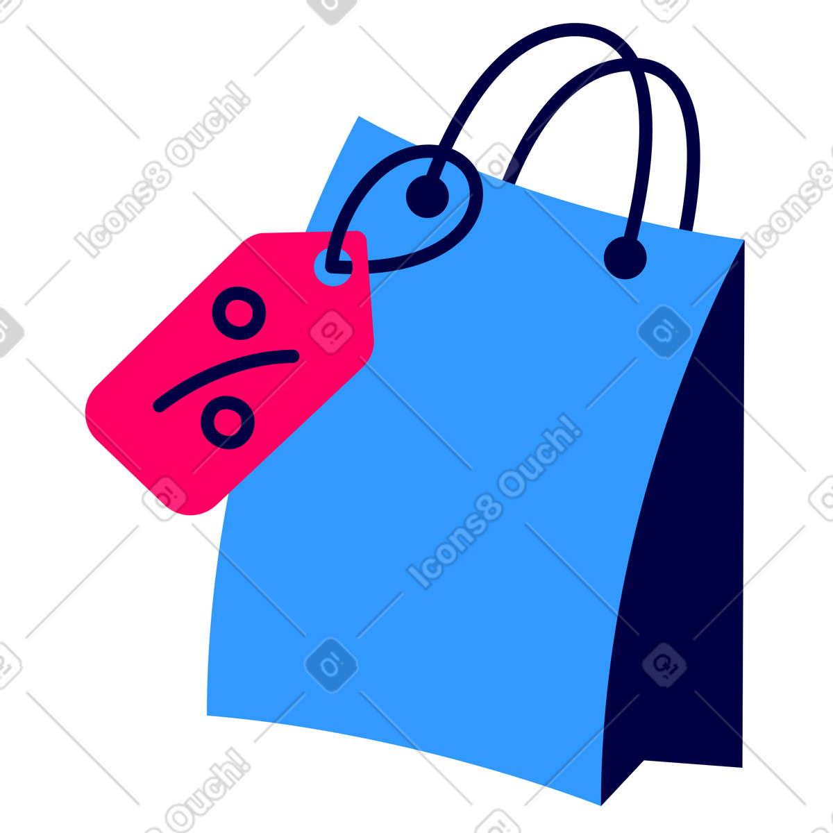 Illustration Forfait shopping dans le style Rondy Stickers à télécharger aux formats PNG, SVG