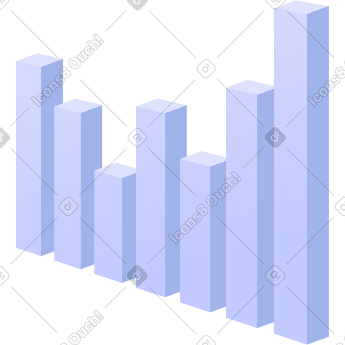 Ilustración Barras gráficas en estilo Quantum a descargar en PNG y SVG