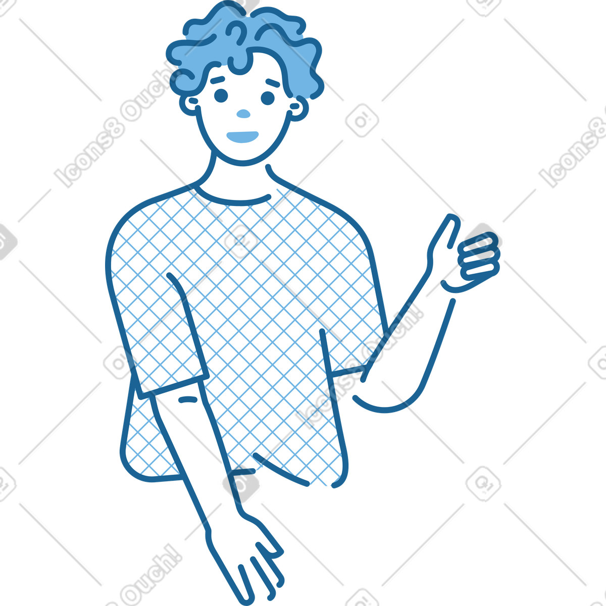 Mann-Illustration im Natty-Stil als Download in PNG, SVG