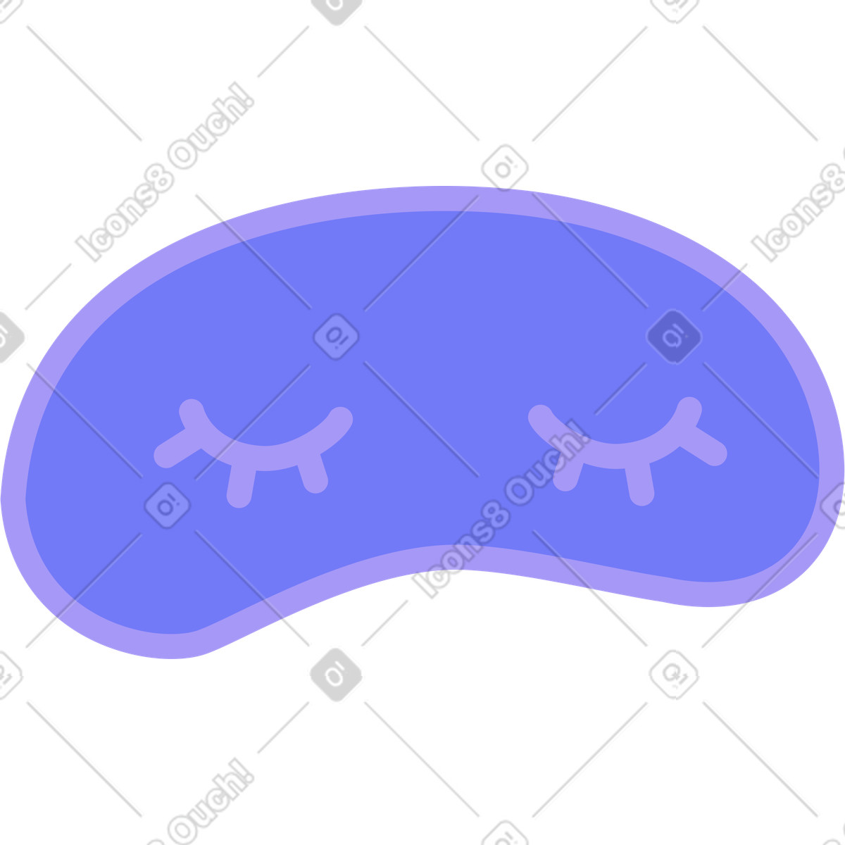 下载 Giggle 风格的 睡眠面膜 插画，支持 PNG、SVG 格式
