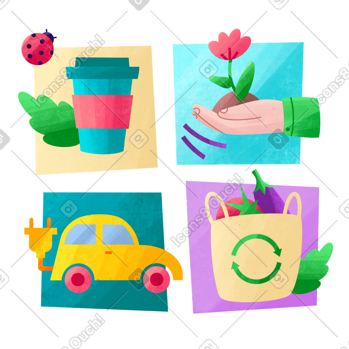 환경 보호 illustration in Bonbon style download in PNG, SVG