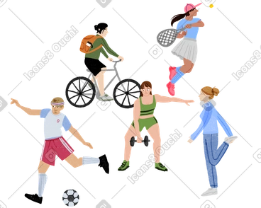 People doing different sports PNG, SVG