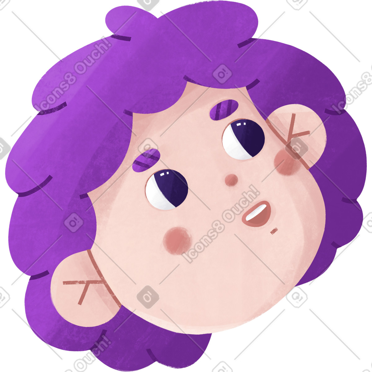 Girl illustration clipart in PNG SVG GIF showcasing a joyful character