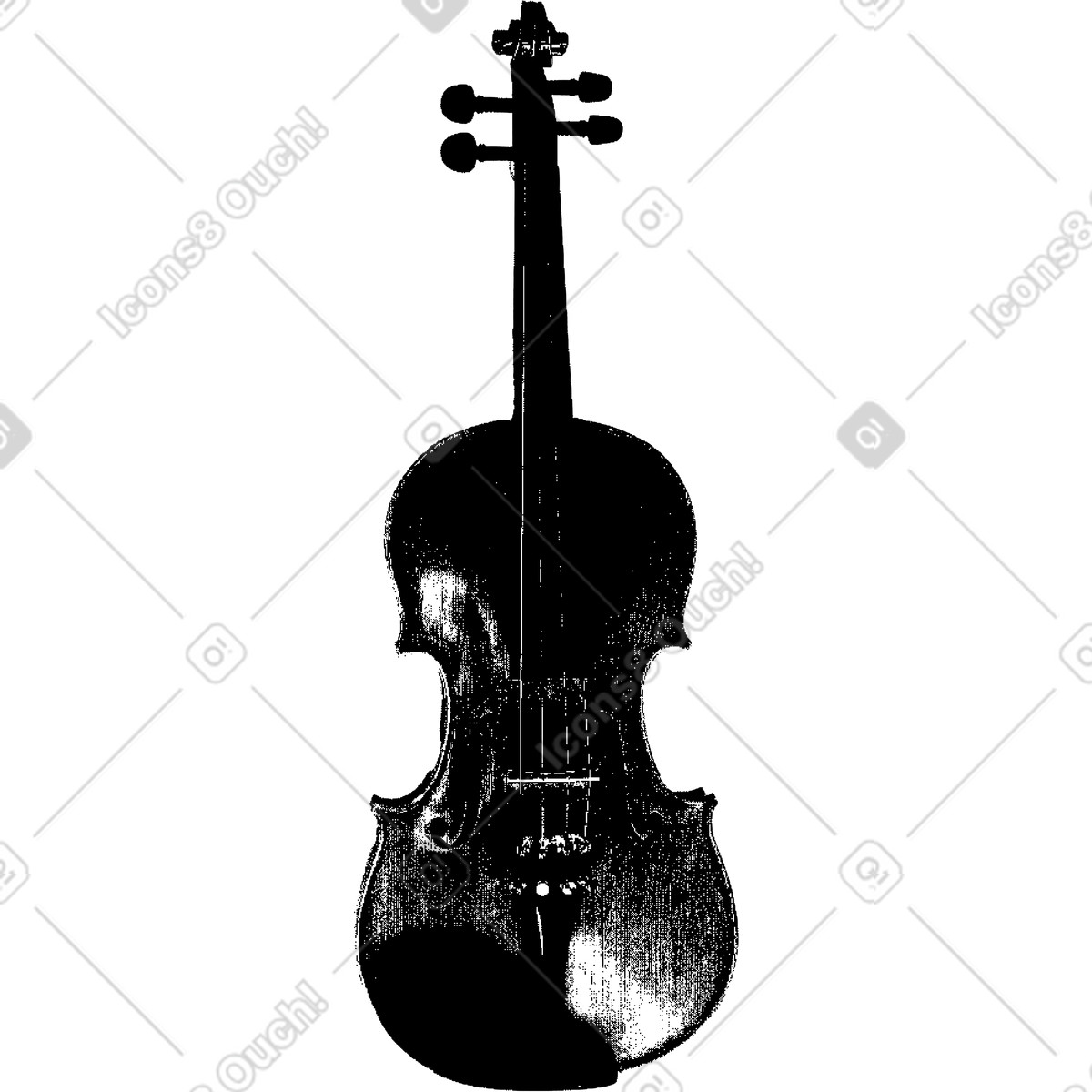 Geige-Illustration im Bitmap-Stil als Download in PNG, SVG