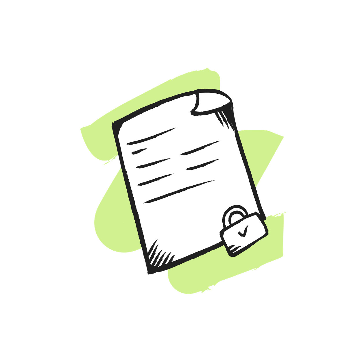 Secure document, confidential information illustration in Pixeltrue icons style download in PNG, SVG