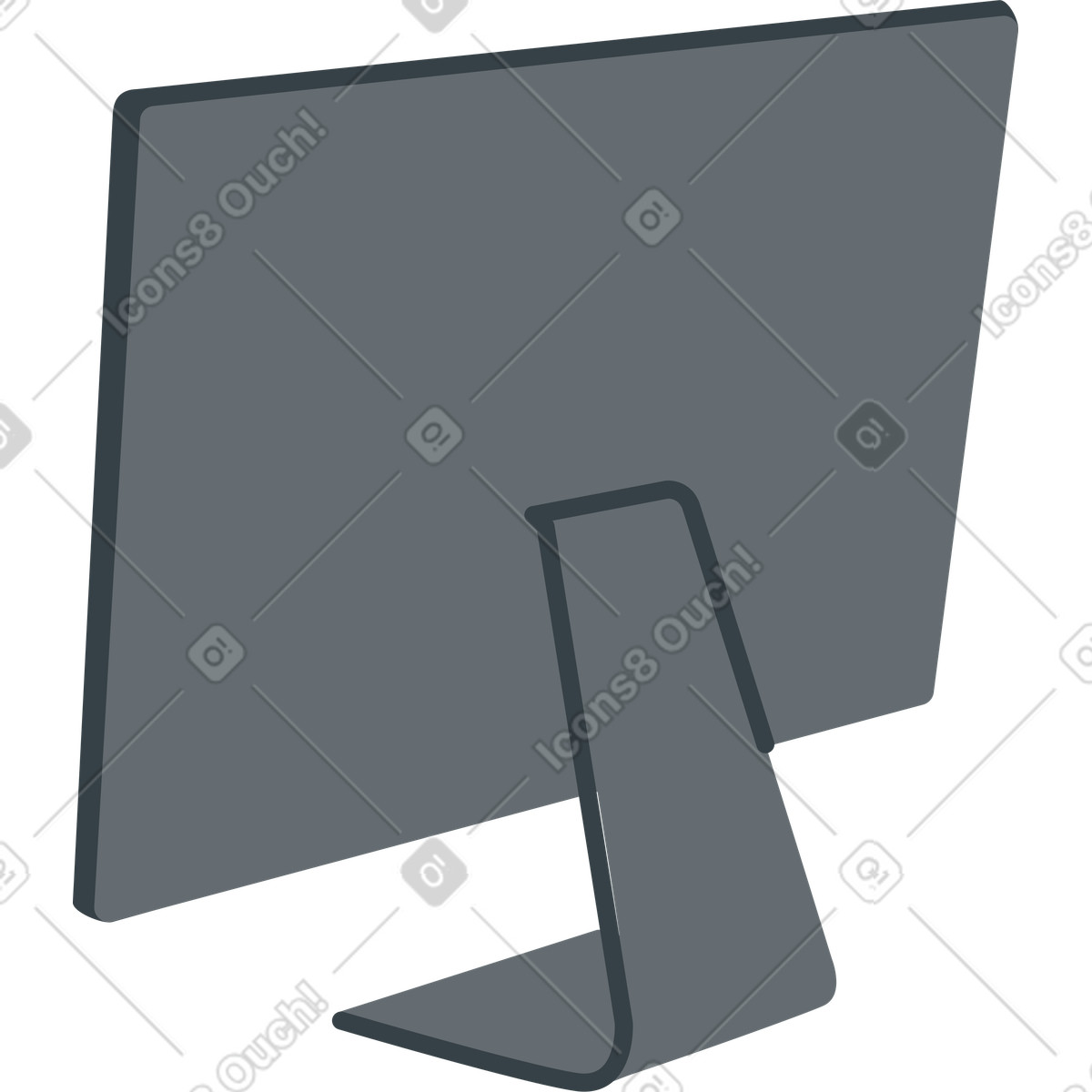 Ilustración Monitor de computadora en estilo Active a descargar en PNG y SVG
