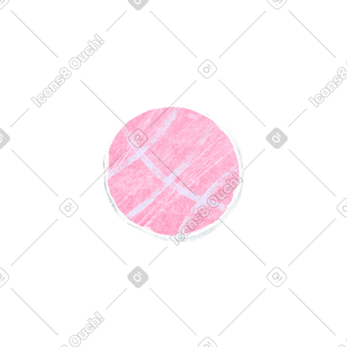 Rosa kugel-Illustration im Crafty-Stil als Download in PNG, SVG