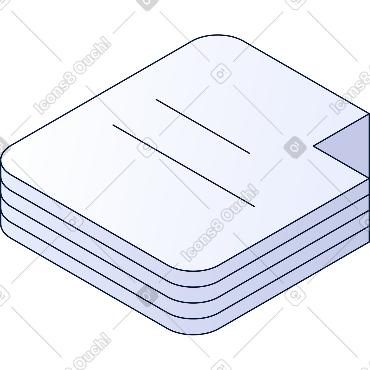 Pila di file illustrazione in stile Neat scarica in PNG, SVG