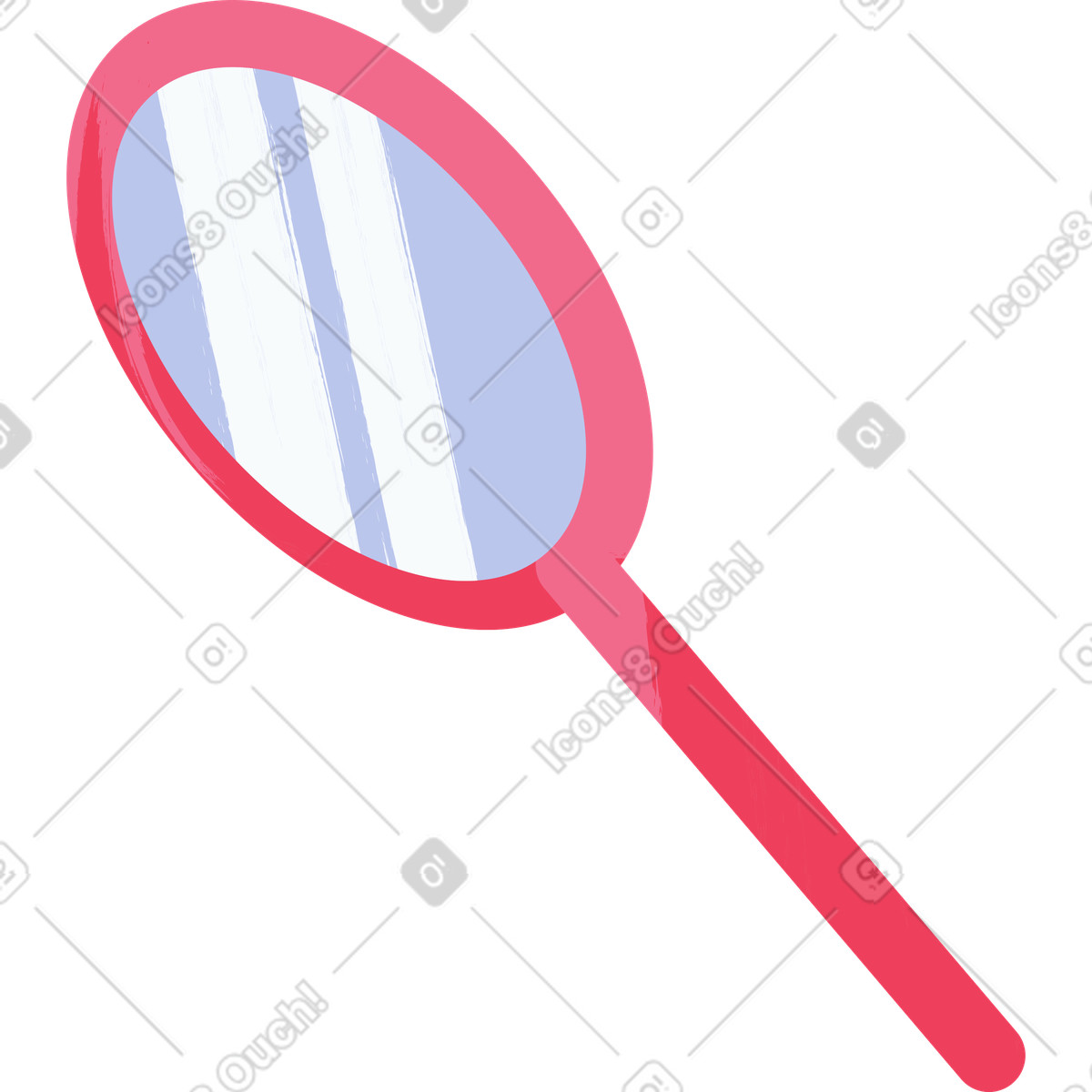 Pink magnifier illustration in Juicy style download in PNG, SVG