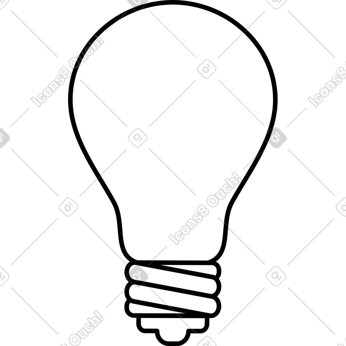 Ilustración Bombilla grande en estilo Transistor a descargar en PNG y SVG
