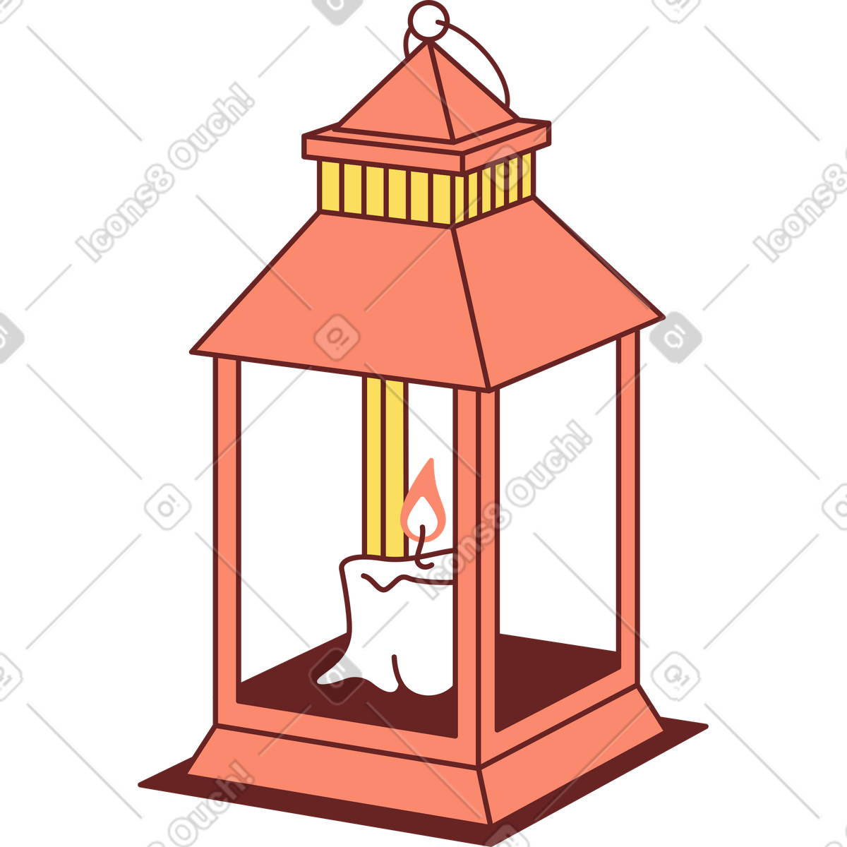 Illustration Lanterne dans le style Storyline à télécharger aux formats PNG, SVG