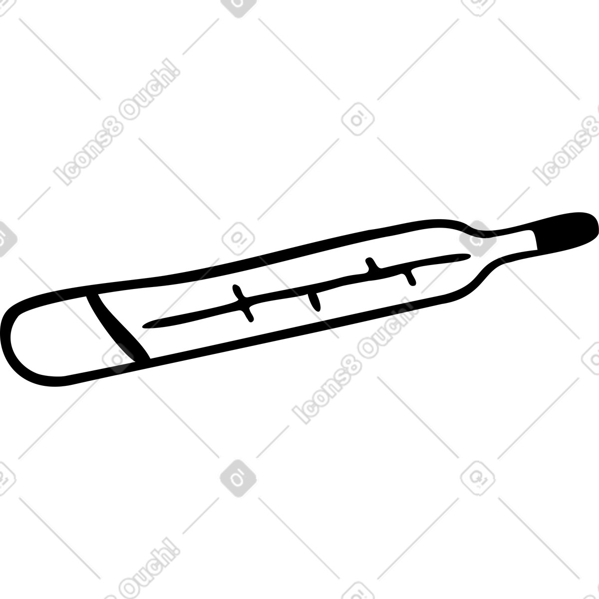 Thermometer for measuring temperature illustration in Journal style download in PNG, SVG