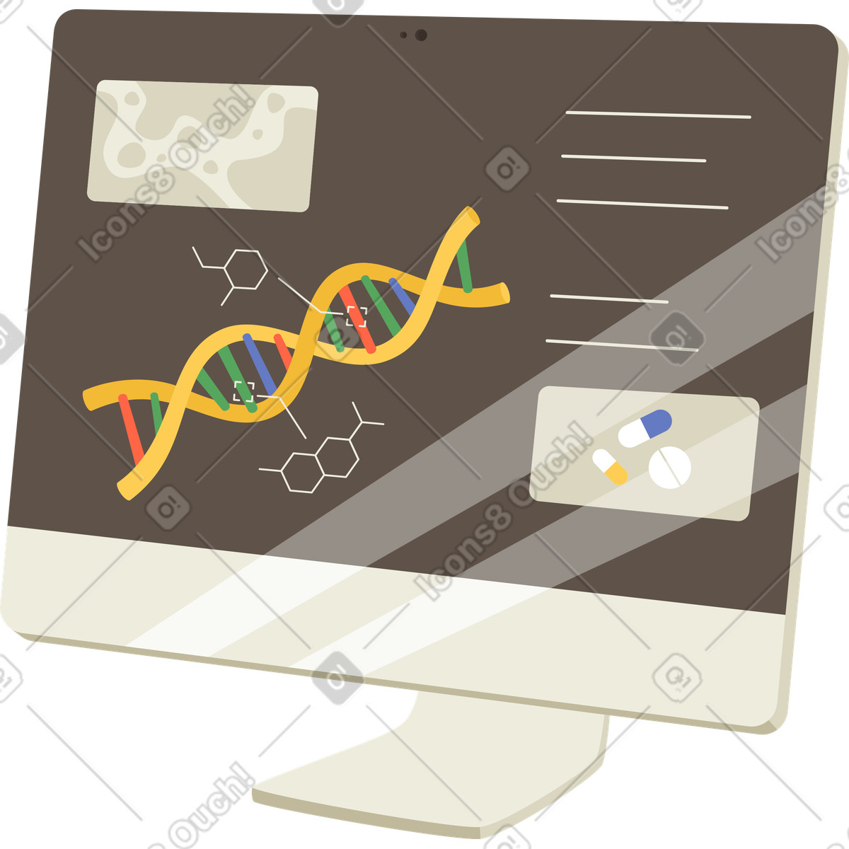 Anzeige-Illustration im Social-Stil als Download in PNG, SVG