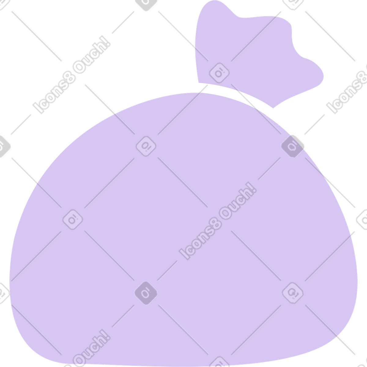 Ilustração de Saco pano com dinheiro em no estilo Sammy Line para baixar em PNG, SVG