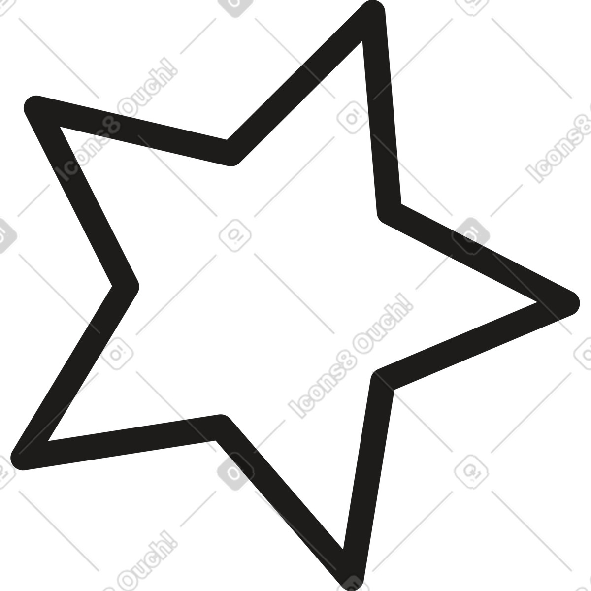 Illustration Étoile noire dans le style Moji à télécharger aux formats PNG, SVG