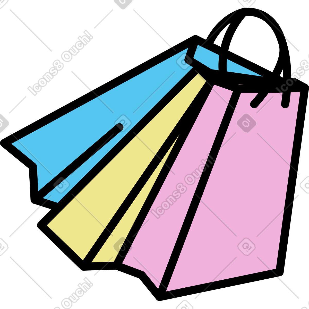 Illustration Sacs à provisions dans le style Mochi télécharger aux formats PNG, SVG