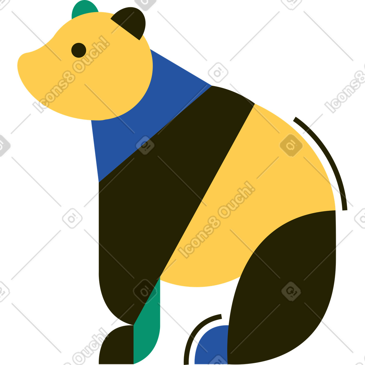 Ilustración Oso en estilo Spot a descargar en PNG y SVG