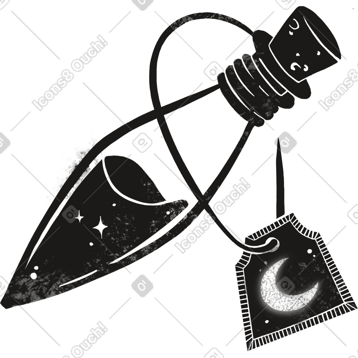 Potion illustration in Mystery style download in PNG, SVG