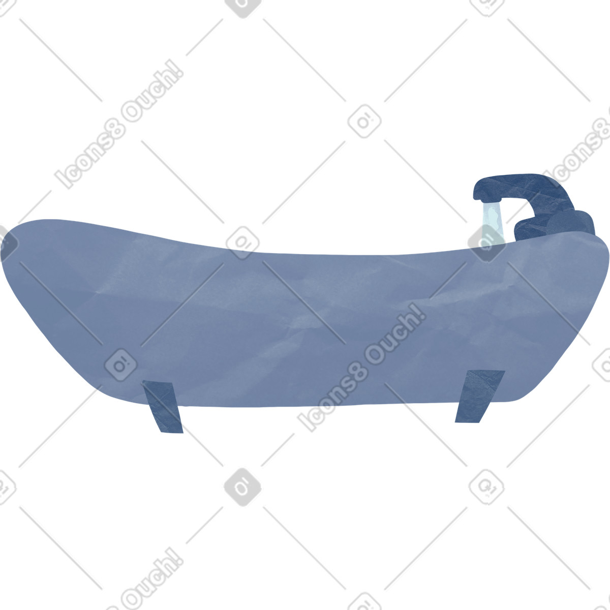 Bagno illustrazione in stile Papery scarica in PNG, SVG