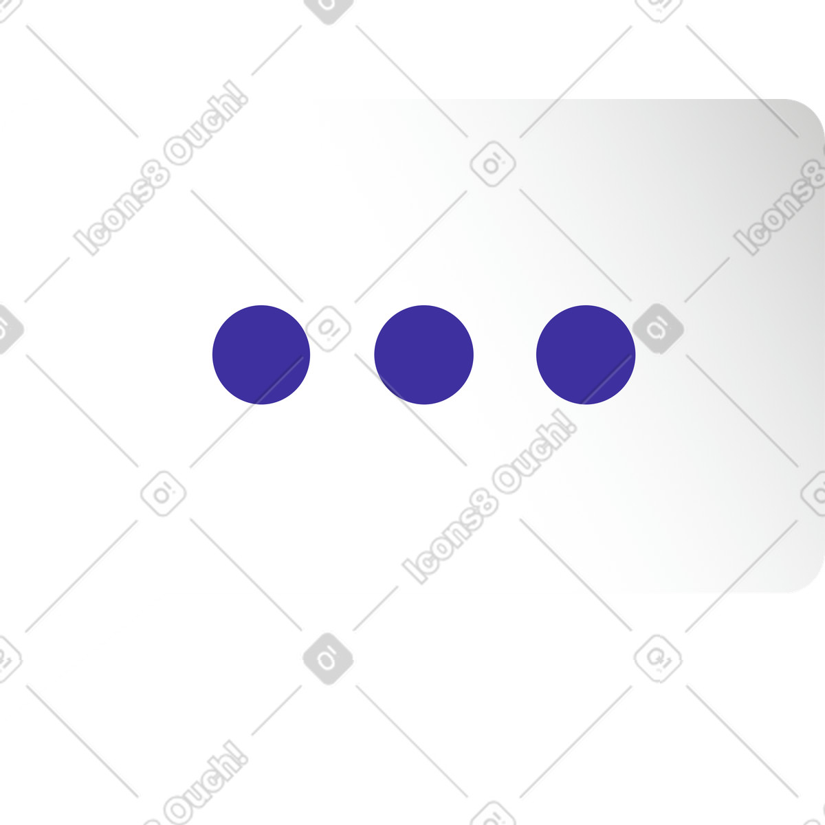 Bubble with three dots illustration in Levels style download in PNG, SVG