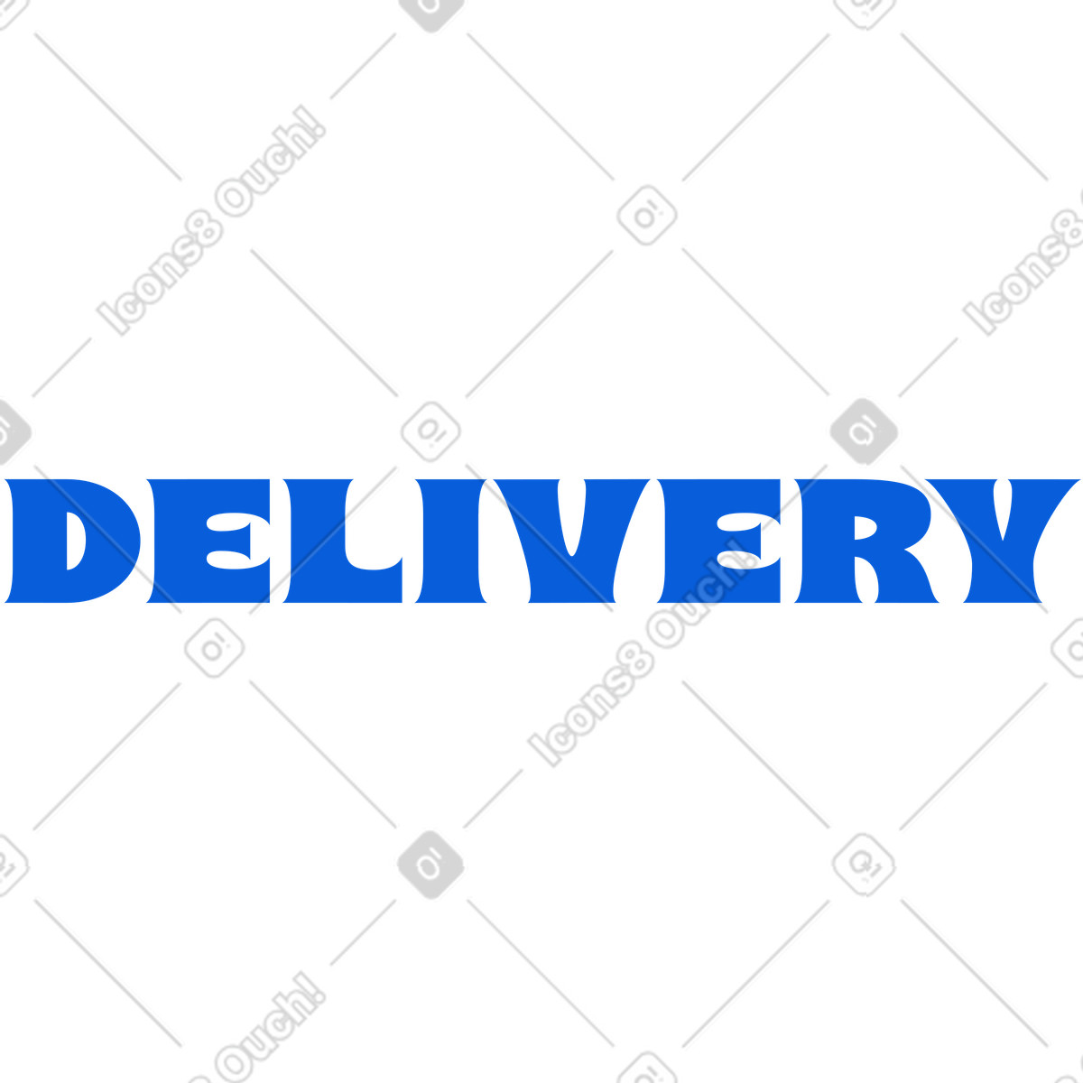 Illustration Livraison de lettrage dans le style Handy Line à télécharger aux formats PNG, SVG
