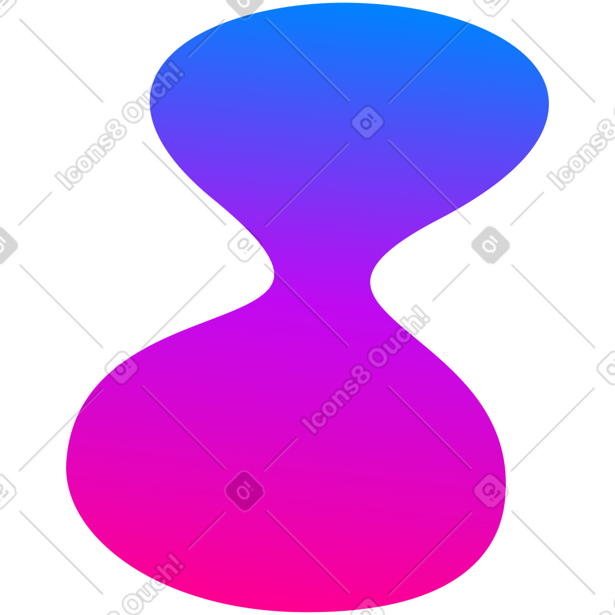 Clessidra illustrazione in stile Vibrant scarica in PNG, SVG