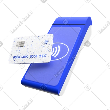 Contactless card tapping on POS terminal, Cashless payment technology PNG, SVG