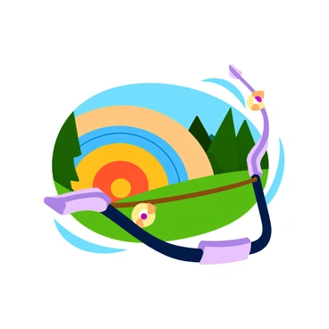 An action-packed moment showing a crossbow bolt flying towards a target.