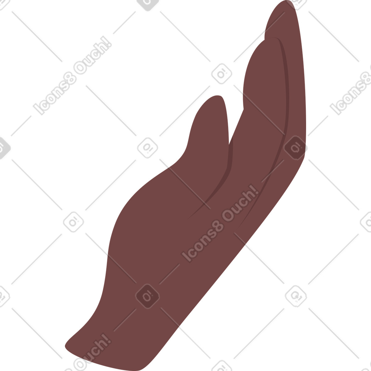 下载 Lagom 风格的 Swarthy girl's hand 插画，支持 PNG、SVG 格式