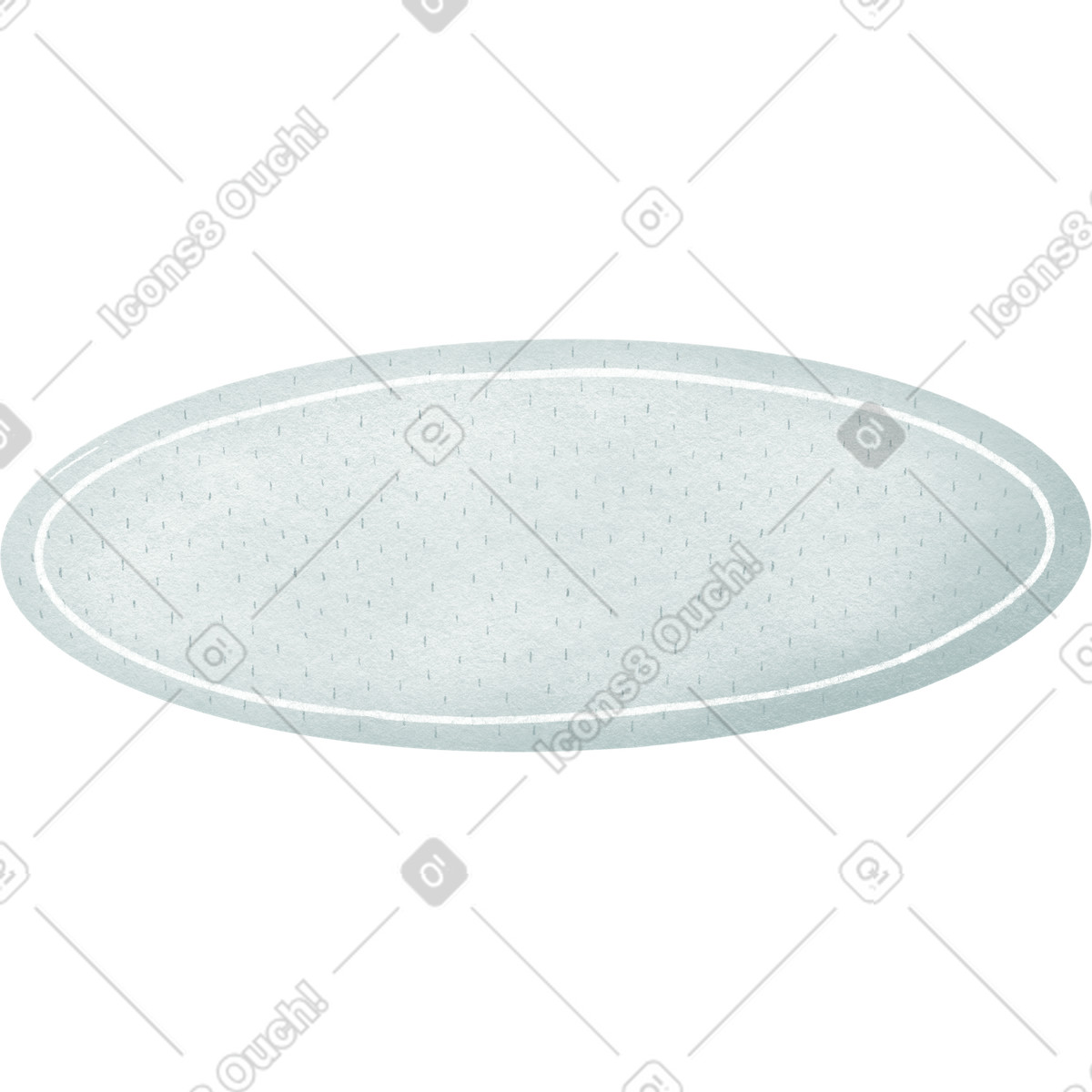 Soffice tappetino bianco illustrazione in stile Woolly scarica in PNG, SVG