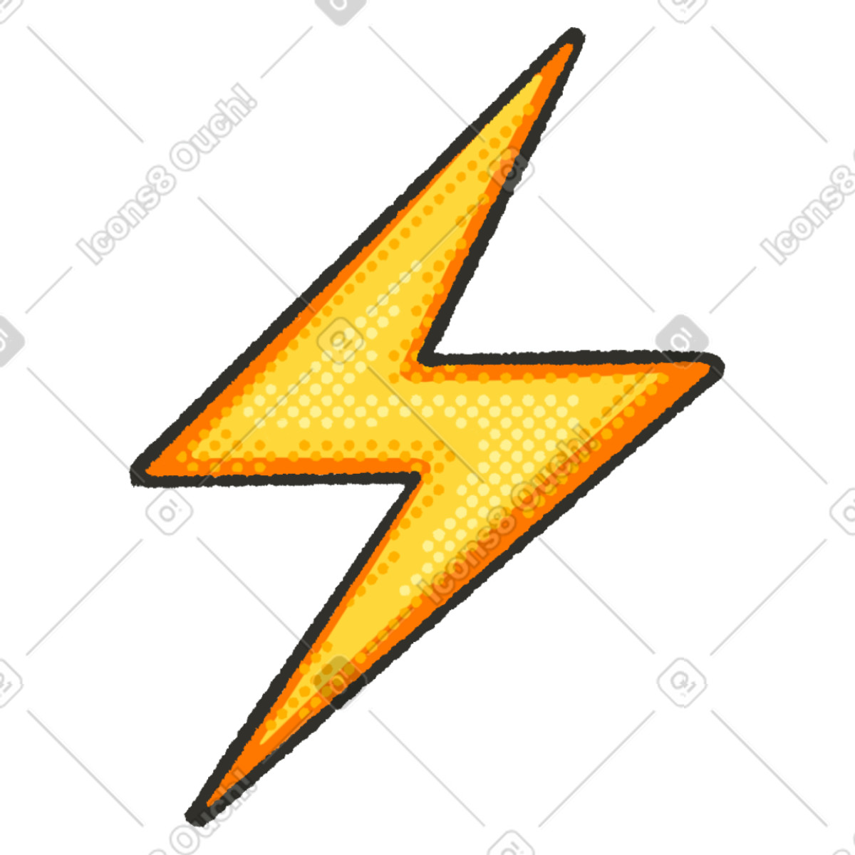 Lightning illustration in Dots style download in PNG, SVG