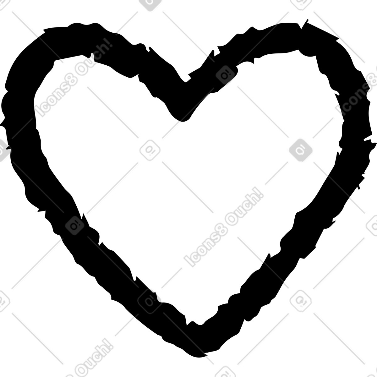 Ilustración Corazón en estilo Mirage a descargar en PNG y SVG
