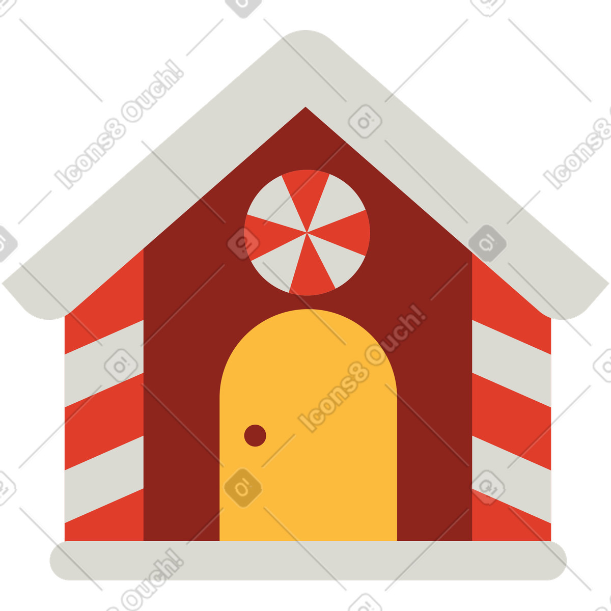 Pan di zenzero illustrazione in stile Burgundy scarica in PNG, SVG