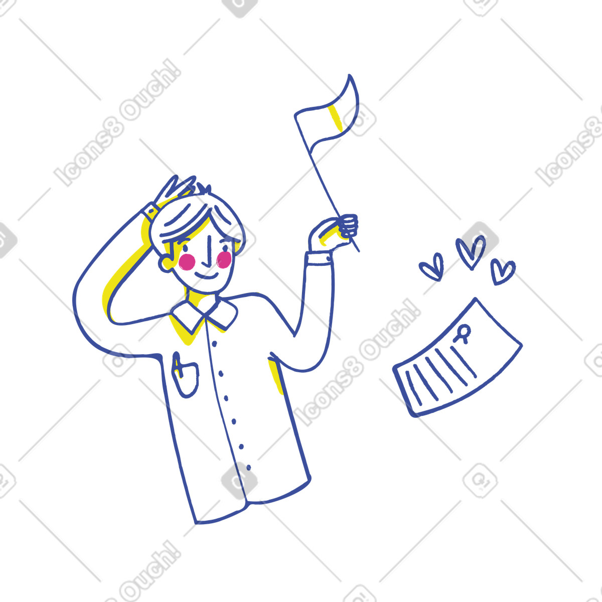 Ilustração de Meta atingida em no estilo Lime para baixar em PNG, SVG