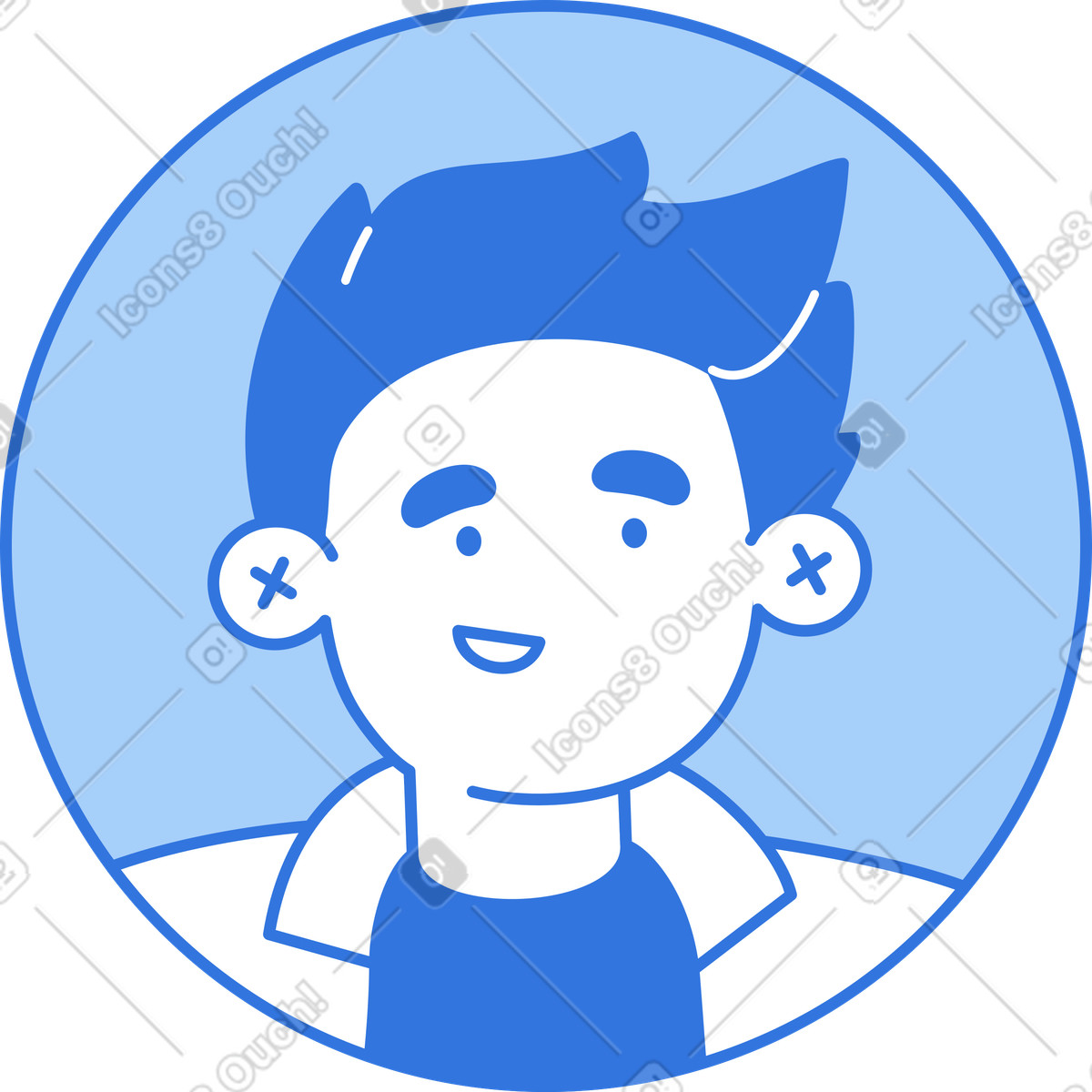 Ilustração de Avatar homem em no estilo Sky para baixar em PNG, SVG