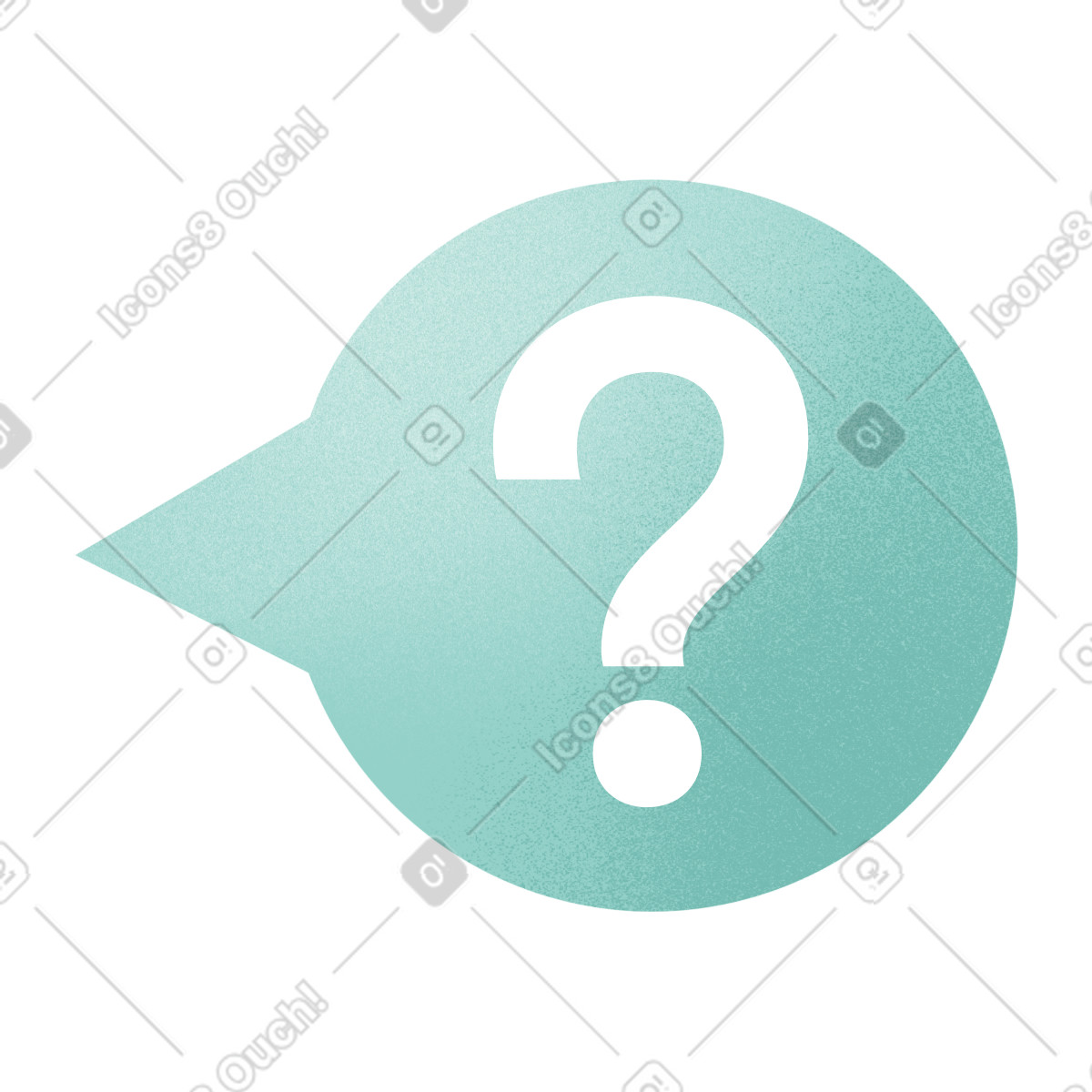 Ilustração de Bubble with a question em no estilo Joy para baixar em PNG, SVG