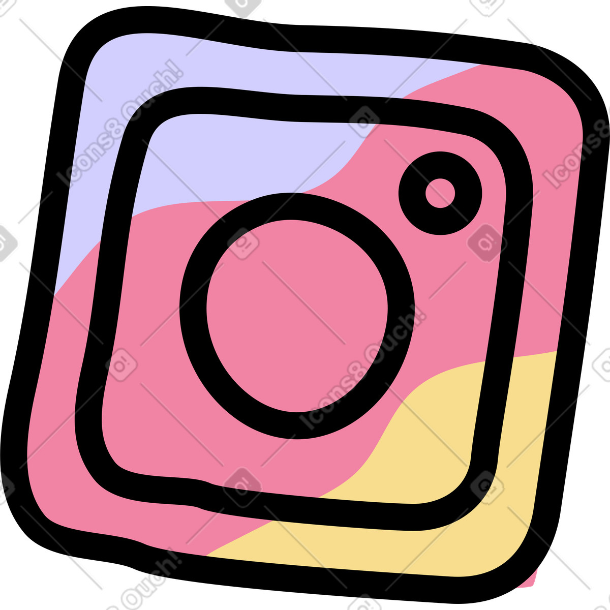 Notes スタイルの Instagramのロゴ のイラストをPNG、SVG形式でダウンロード