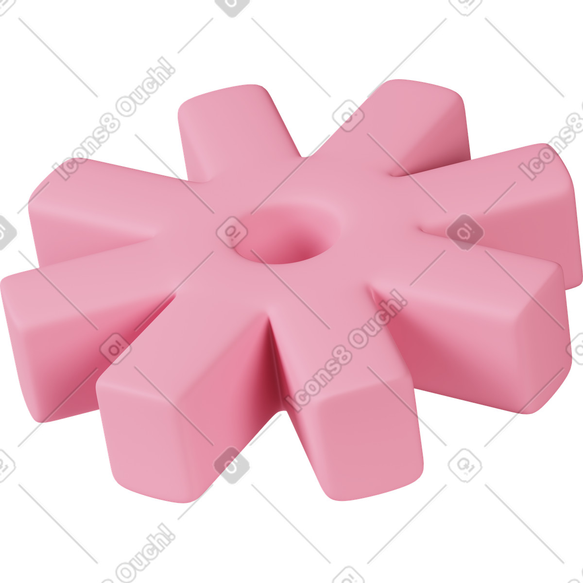 Ilustração de Abstract flower shape em no estilo 3D Casual life para baixar em PNG, SVG