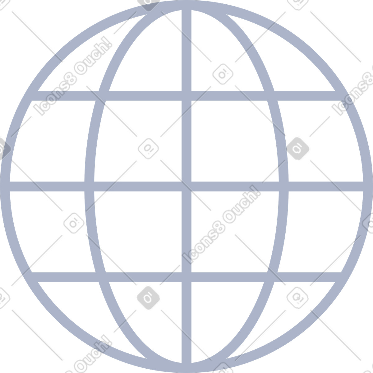 Wireframe earth sphere internet symbol illustration in System style download in PNG, SVG
