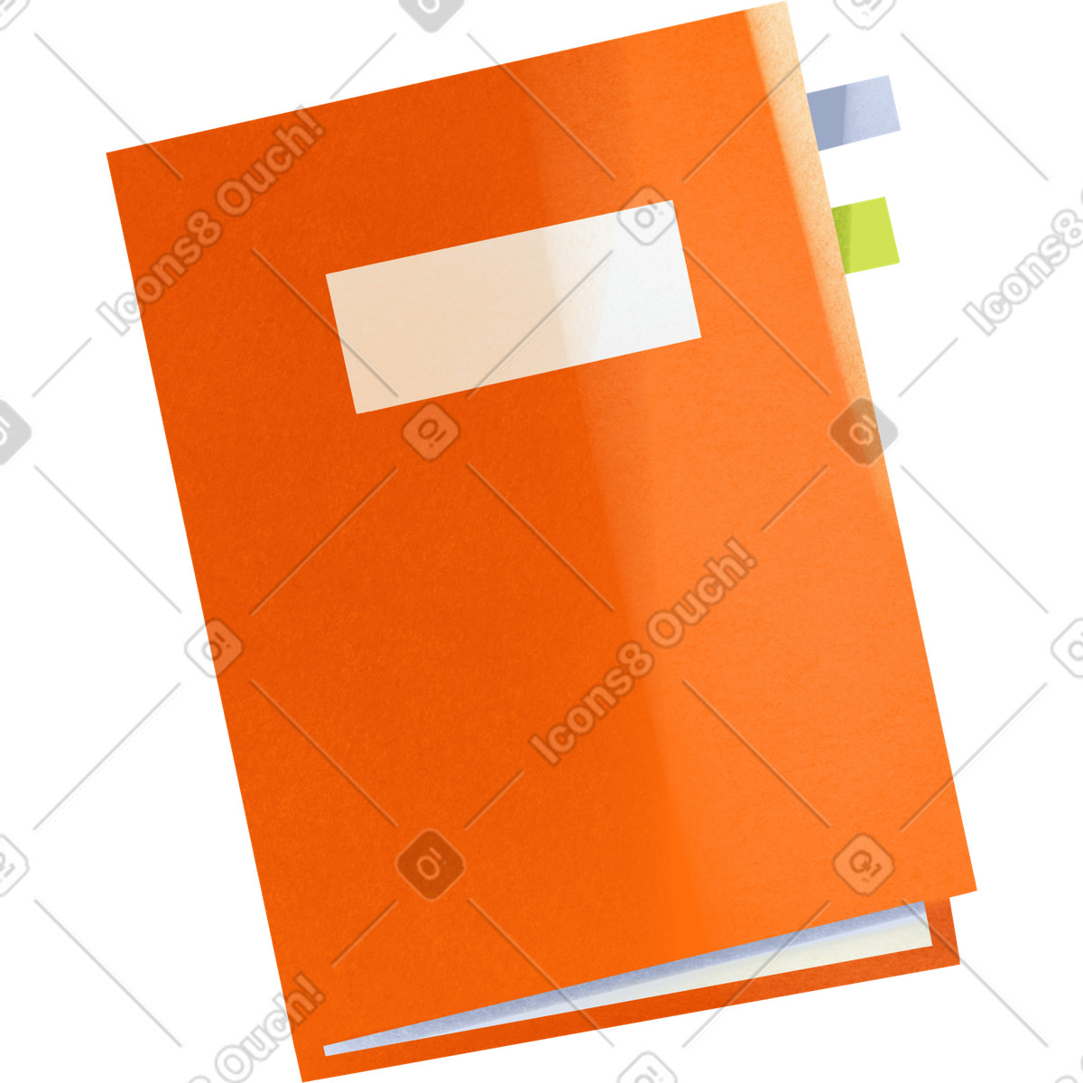 Ilustração de Orange notebook em no estilo Shine para baixar em PNG, SVG