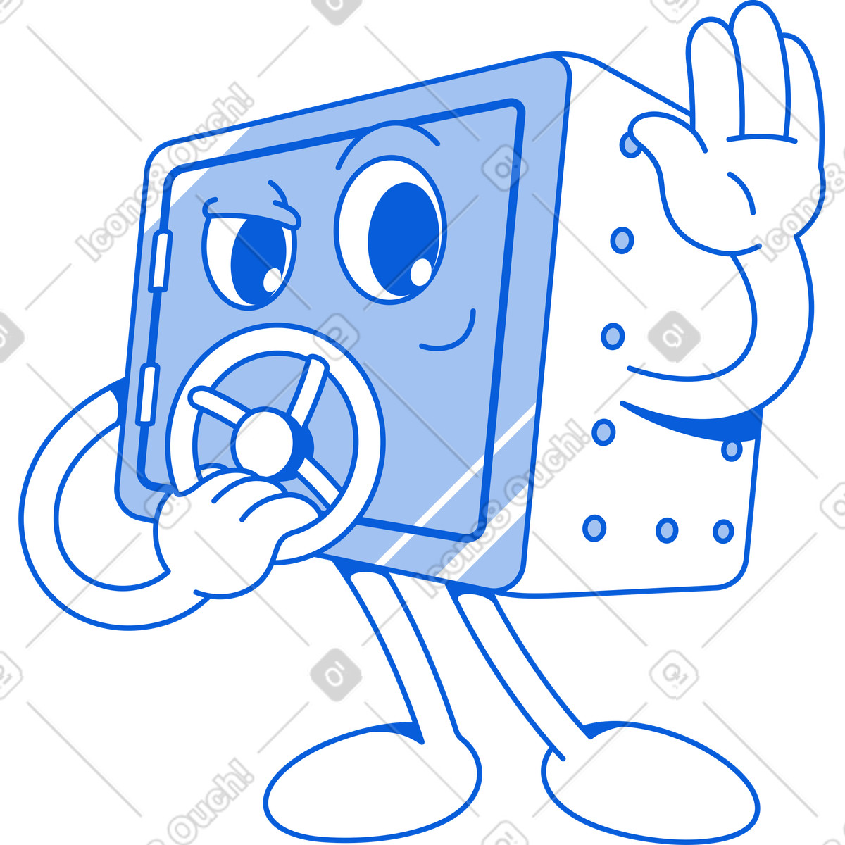 Ilustração de Seguro em no estilo Handy Line para baixar em PNG, SVG