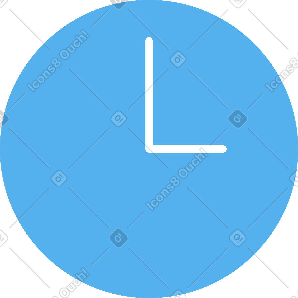 Ilustração de Três horas em no estilo Boba para baixar em PNG, SVG
