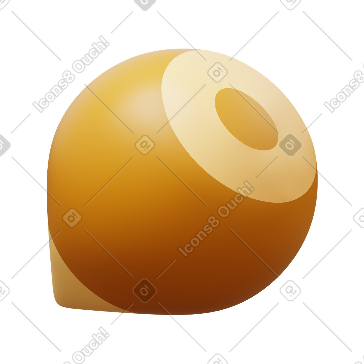 Hazelnut-Illustration im 3D Fluency-Stil als Download in PNG, SVG