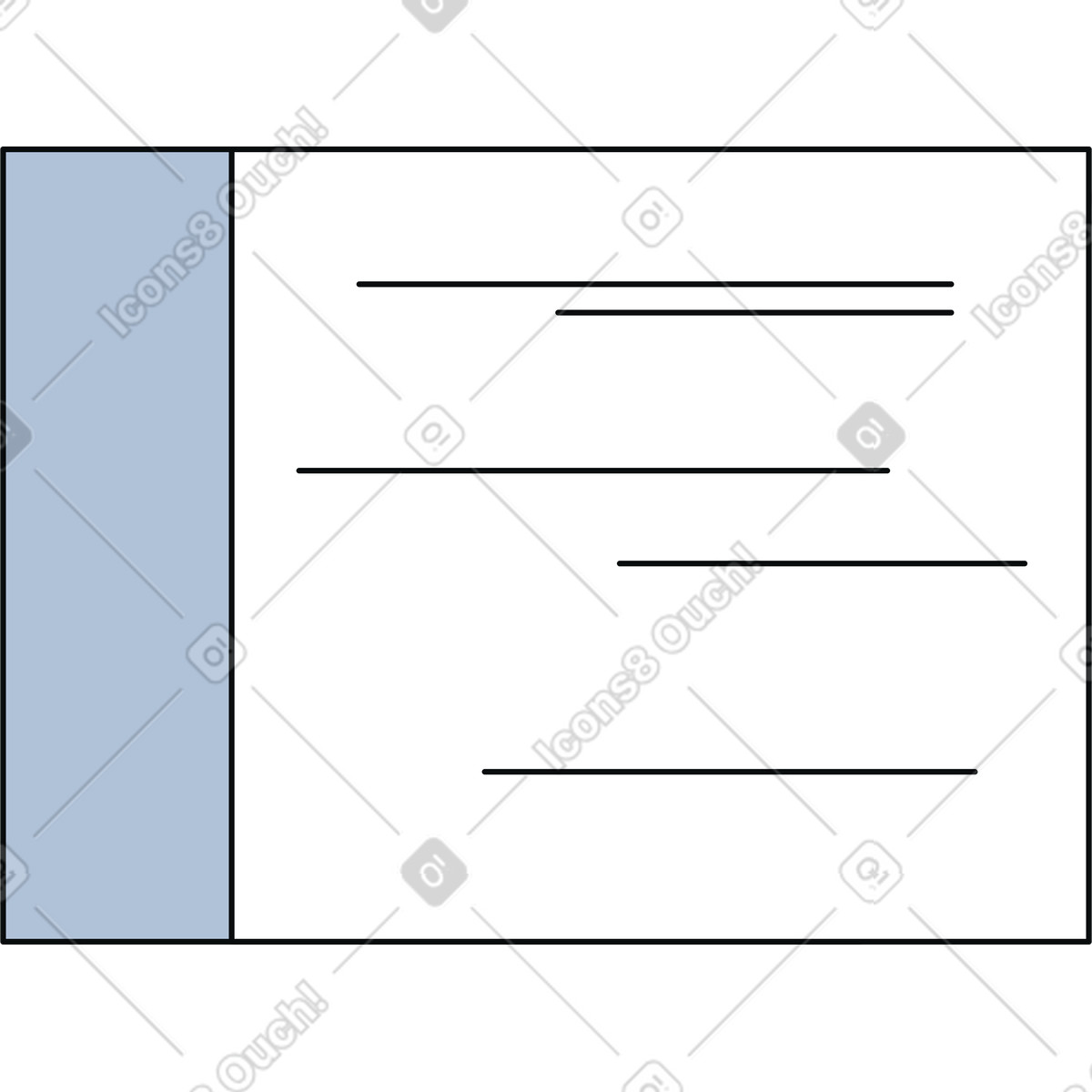 Stapel papiere-Illustration im Teko-Stil als Download in PNG, SVG