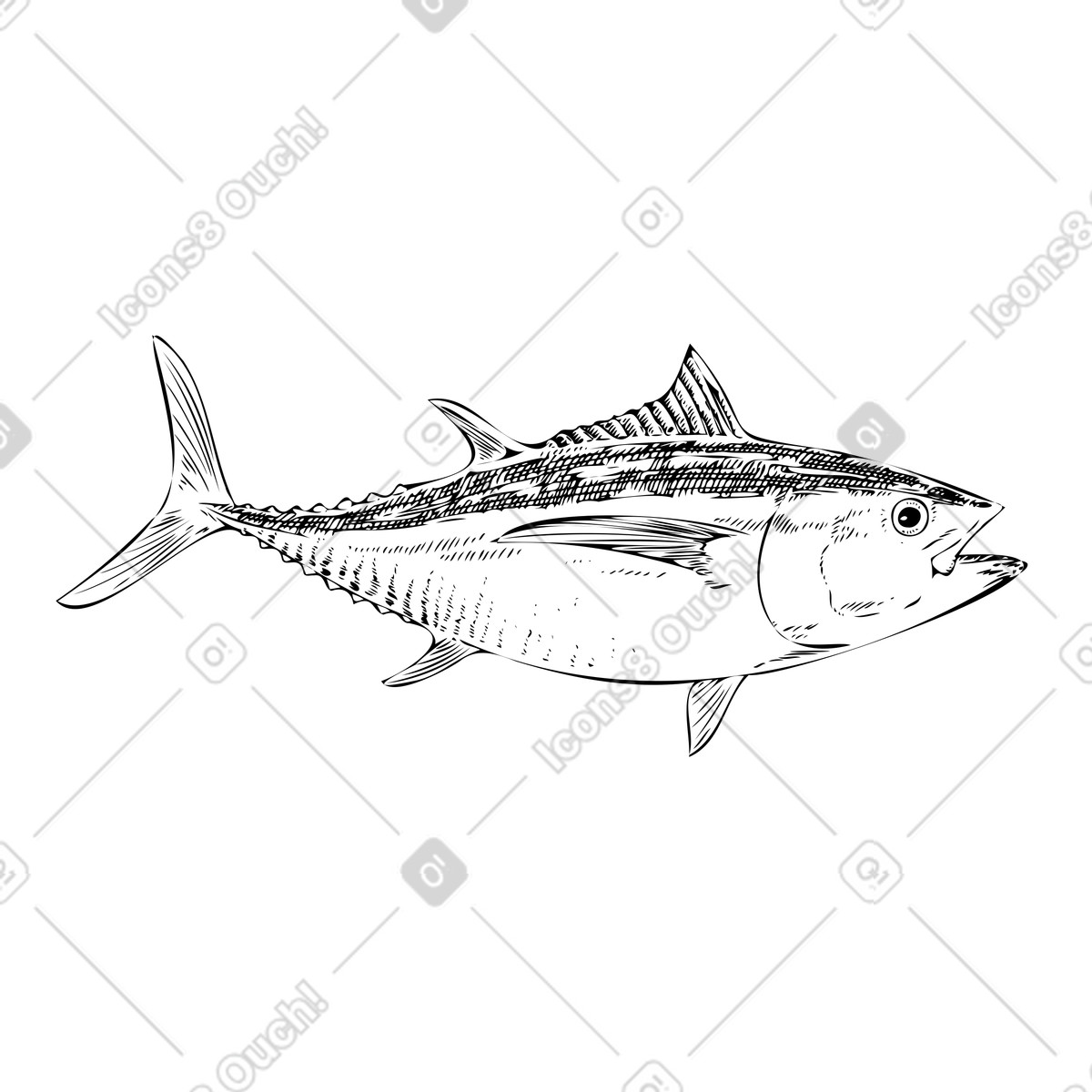 Ilustração de É atum em no estilo Experimental para baixar em PNG, SVG