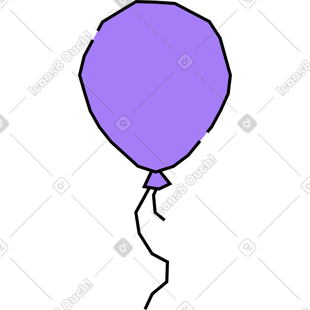 Ilustração de Balão em no estilo Amethyst para baixar em PNG, SVG