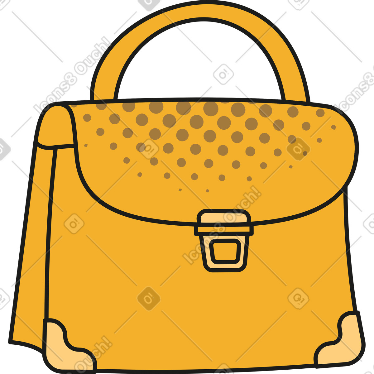 Briefcase illustration in Rubber style download in PNG, SVG