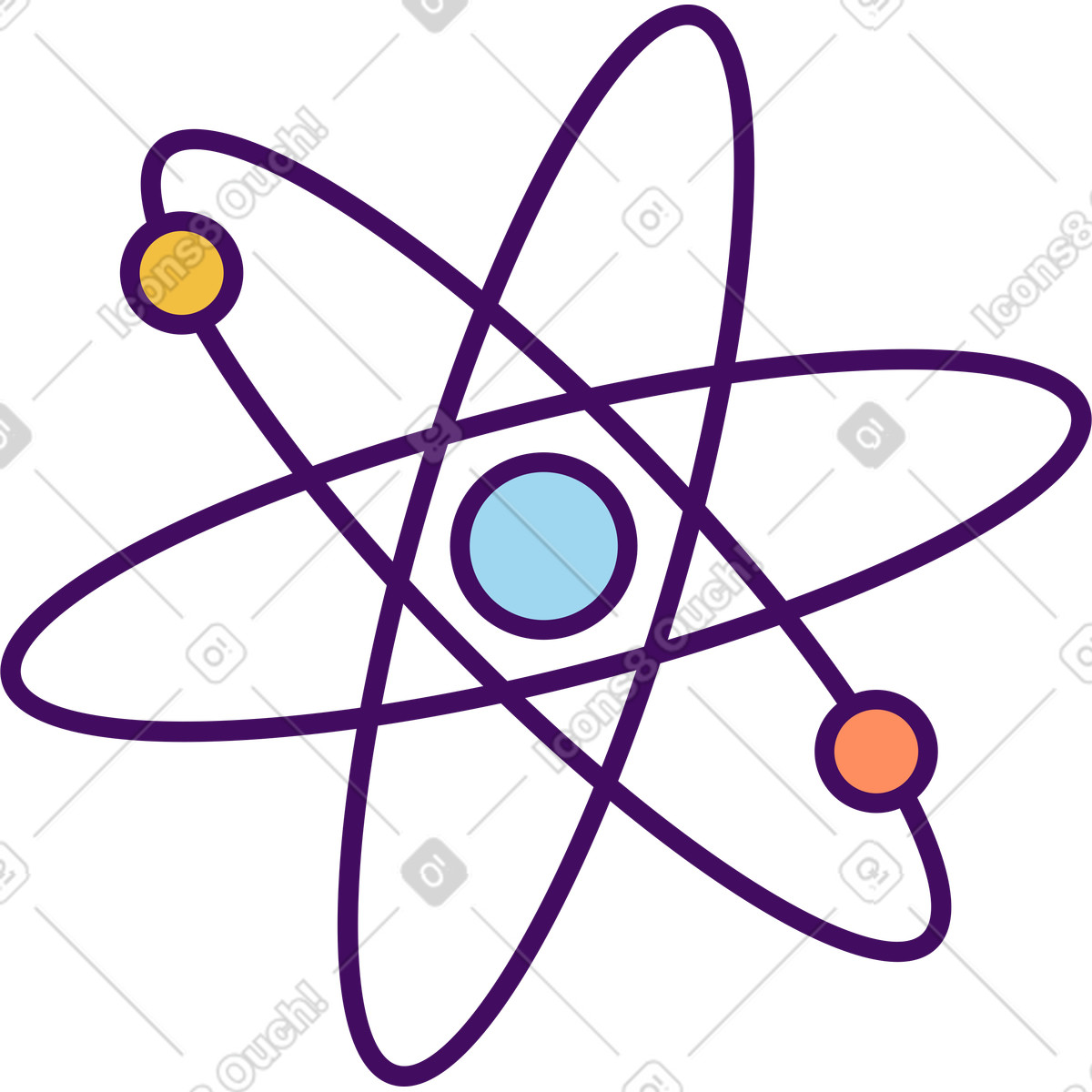 Simplistic スタイルの 分子 のイラストをPNG、SVG形式でダウンロード