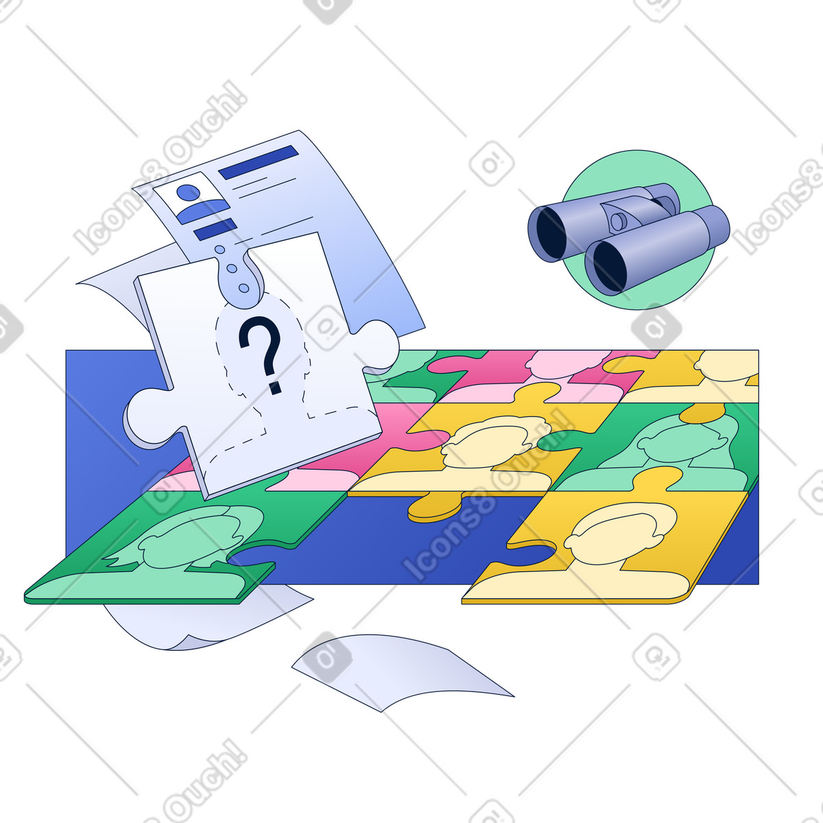 Assessing candidates and finding the best illustration in PNG, SVG