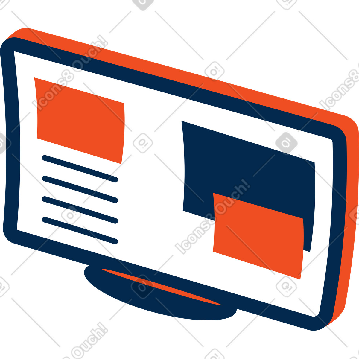 Ilustración Ordenador personal en estilo Flame a descargar en PNG y SVG